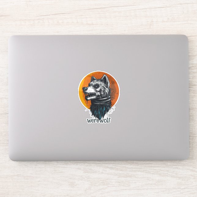 Halloween Werewolf Sticker (Computer)