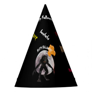 Halloween Werewolf With Balloons Party Hat