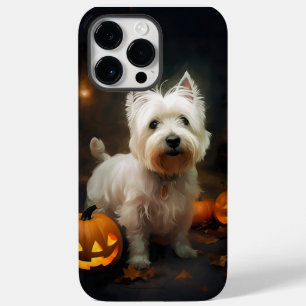 Halloween West Highland White Terrier Pumpkins Case-Mate iPhone 14 Pro Max Case