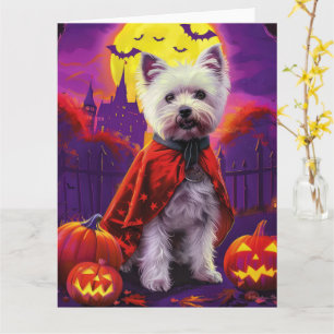 Halloween West Highland White Terrier Scary Card