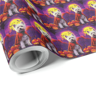 Halloween West Highland White Terrier Scary Wrapping Paper