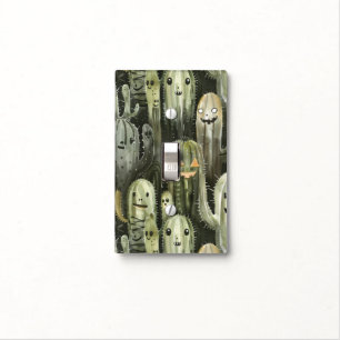 Halloween Western Cowboy Cowgirl Cactus Light Switch Cover