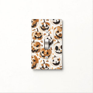 Halloween Western Cowboy Cowgirl Pumpkins Light Switch Cover