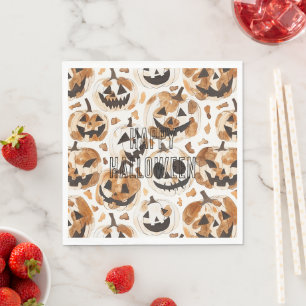 Halloween Western Cowboy Cowgirl Pumpkins Napkins