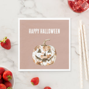 Halloween Western Cowgirl Cowboy Orange Pumpkin Napkins