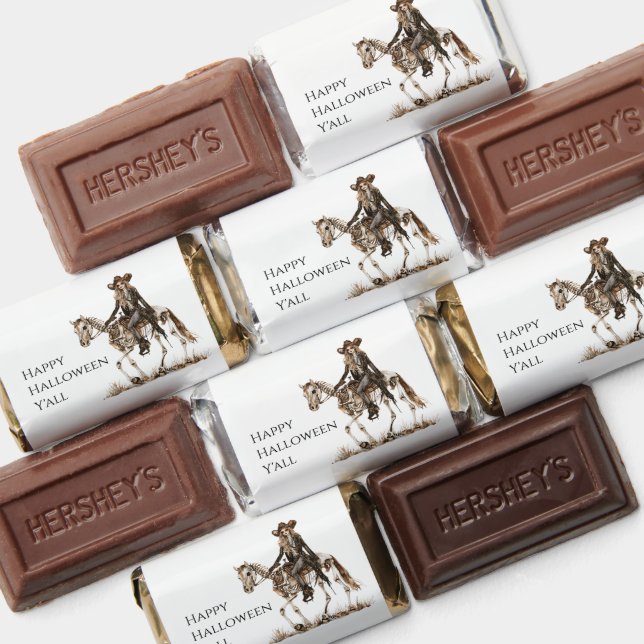 Halloween Western Cowgirl Skeleton Horse Hershey's Miniatures (Assorted)