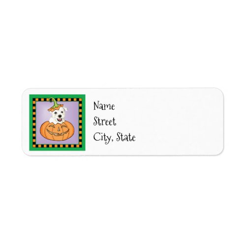 Halloween Westie Label