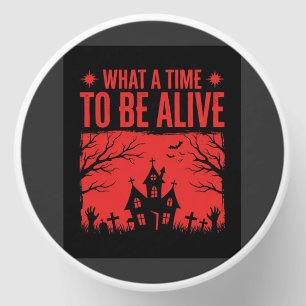 Halloween What A Time To Be Alive Design Mini Candle Favors