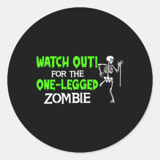Halloween Wheelchair Ampu Humor Statet Classic Round Sticker