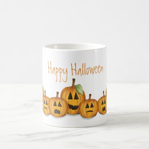 Halloween Whimsical Cute Pumpkin Jack OLanterns Coffee Mug