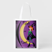 Halloween Whimsical Cute Witch Illustration Market Totes