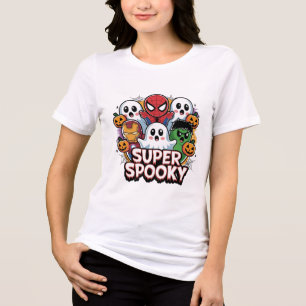 Halloween Whimsical Ghost with Pastel Colors Tri-Blend Shirt