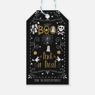 Halloween Whimsical Hand Drawn Costume Party Gift Tags