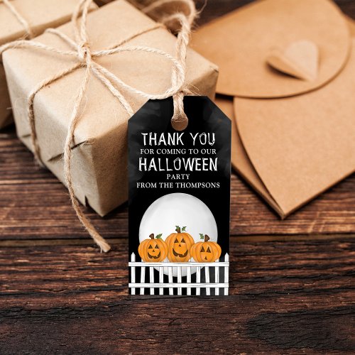 Halloween Whimsical Pumpkin Jack O Lantern Gift Tags