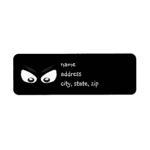 Halloween Whimsical Spooky Ghost Ghoul Eyes Label