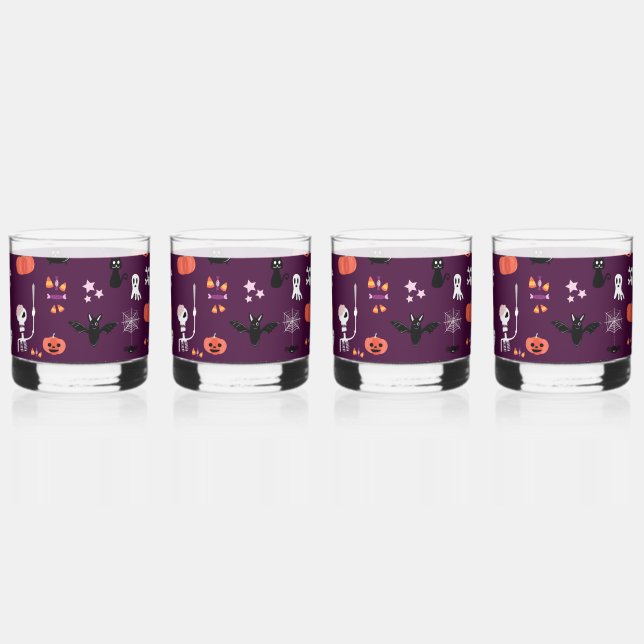 Halloween Whiskey Glass (Front)
