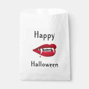 Halloween White Favor Bags/Vampire Lips Bag