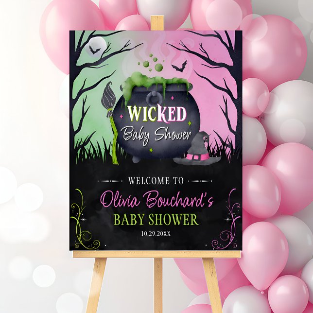 Halloween Wicked Baby Shower Welcome Sign Fall (Creator Uploaded)