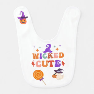 Halloween Wicked Cute Baby Bib, W Baby Bib