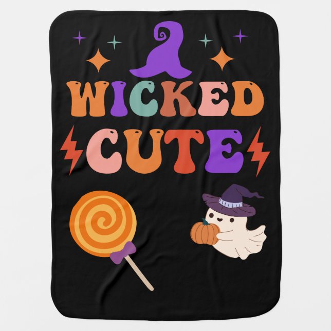 Halloween Wicked Cute Baby Blankets  (Front)