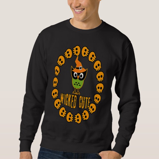 Halloween Wicked Cute Owl Sweatshirt (Front)
