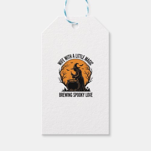 Halloween Wife Shirt Vintage Witch Cauldron Humor Gift Tags