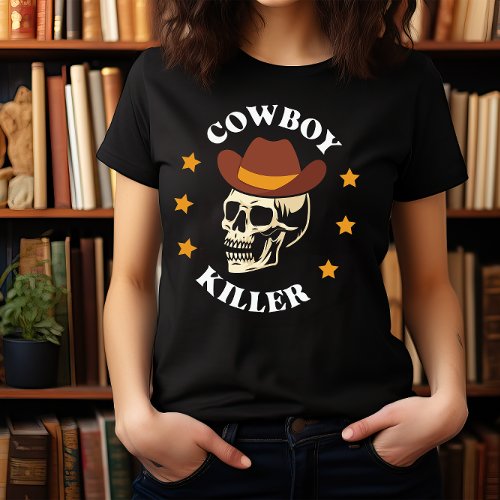 HALLOWEEN WILD WEST COWBOY KILLER SKULL T_Shirt