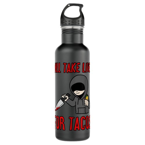 Halloween Will Take Lives For Tacos Knife  Stainless Steel Water Bottle