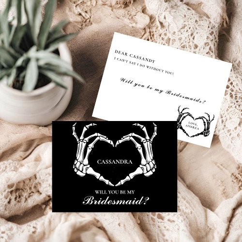 Halloween  Will You Be My Bridesmaid Proposal Card