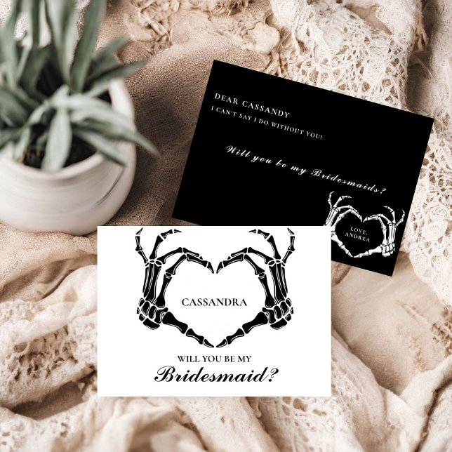 Halloween  Will You Be My Bridesmaid Proposal Card (Creator Uploaded)