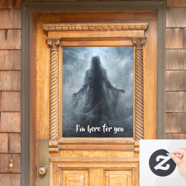 Halloween  window cling (Home Door)
