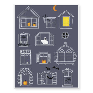 Halloween Windows Temporary Tattoos