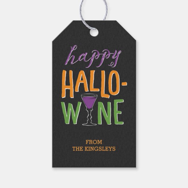 Halloween Wine Bottle Label Or Treat Tags