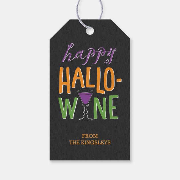 Halloween Wine Bottle Label Or Treat Tags