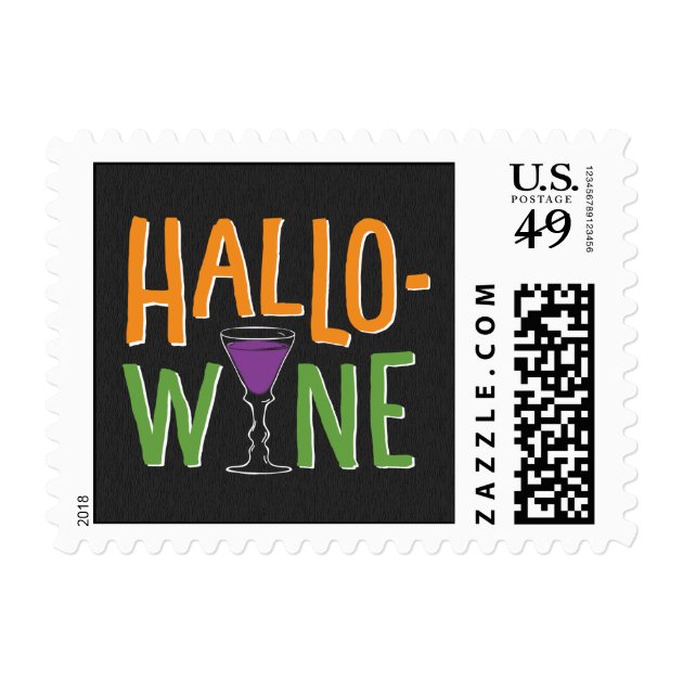 Halloween Wine Party Postage Stamp