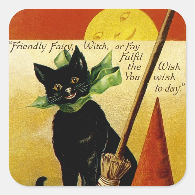 Halloween Wish Square Sticker (Front)