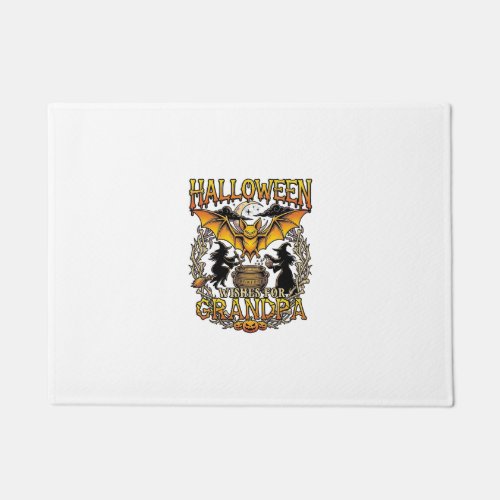 Halloween Wishes Grandpa Bat Witches Cauldron_1 Doormat