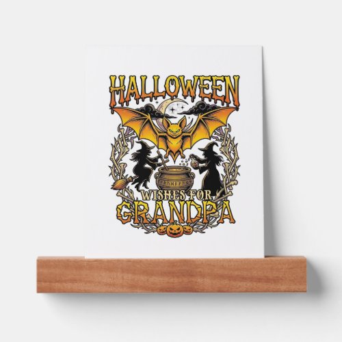 Halloween Wishes Grandpa Bat Witches Cauldron_1 Picture Ledge