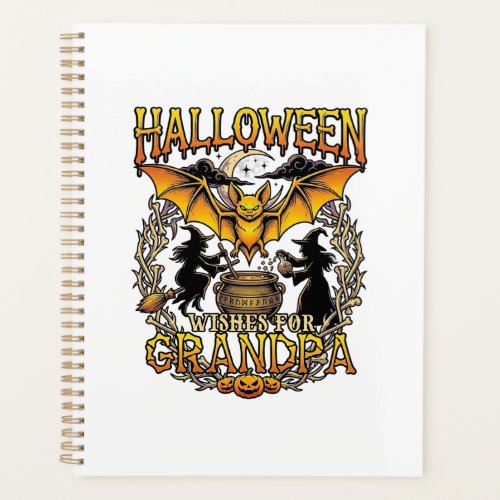 Halloween Wishes Grandpa Bat Witches Cauldron_1 Planner