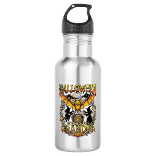 Halloween Wishes Grandpa Bat Witches Cauldron_1 Stainless Steel Water Bottle