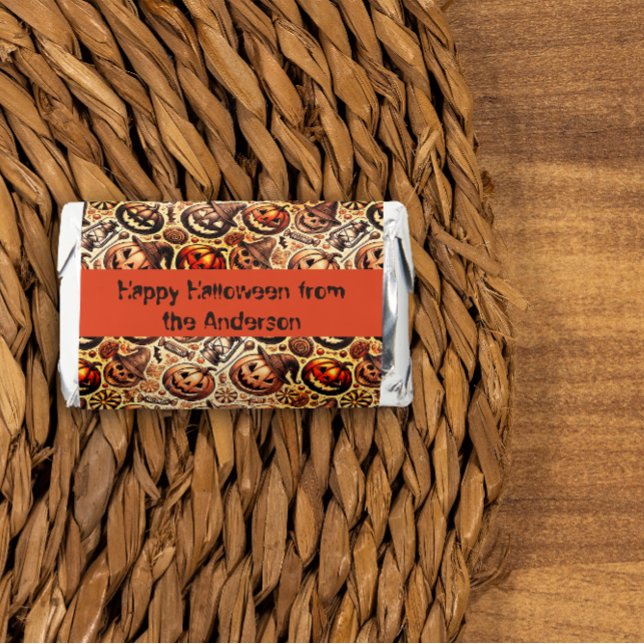 Halloween wishes orange brown stylish hershey's miniatures (Creator Uploaded)