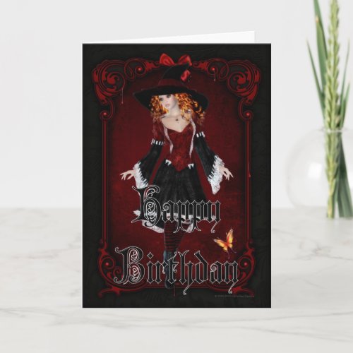 Halloween Witch 9 October Happy Birthday Card