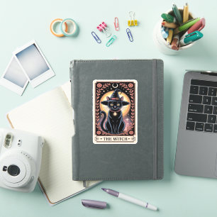 Halloween Witch Aesthetic Cat Lovers Gothic Tarot Sticker