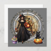 Halloween Witch And Cat (Front/Back)