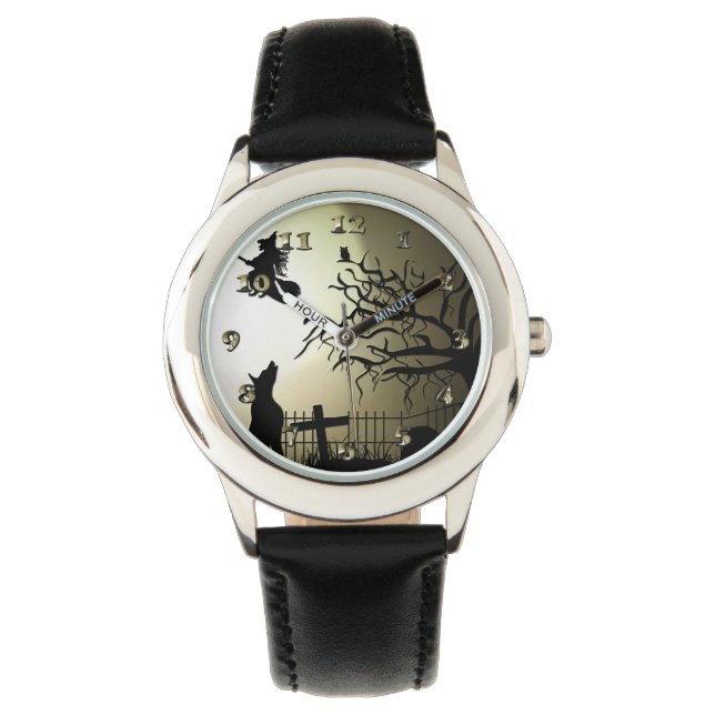 Halloween Witch and Howling Dog Watch (Front)