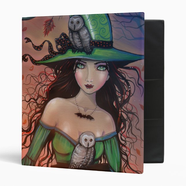 Halloween Witch and Owls Binder (Front/Inside)