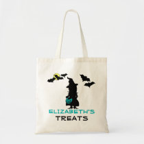 Halloween Witch and Teal Pumpkin Treat Bag