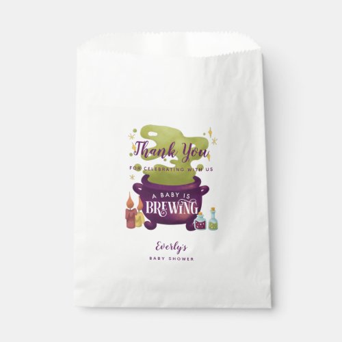 Halloween Witch Baby Shower Favor Bag