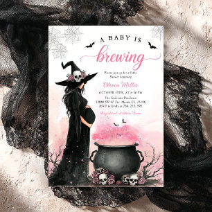 Halloween Witch Baby Shower Invitation