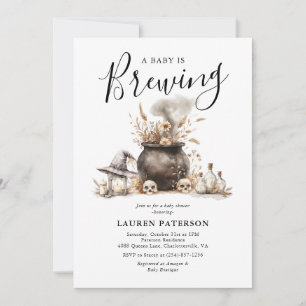 Halloween Witch Baby Shower Invitation